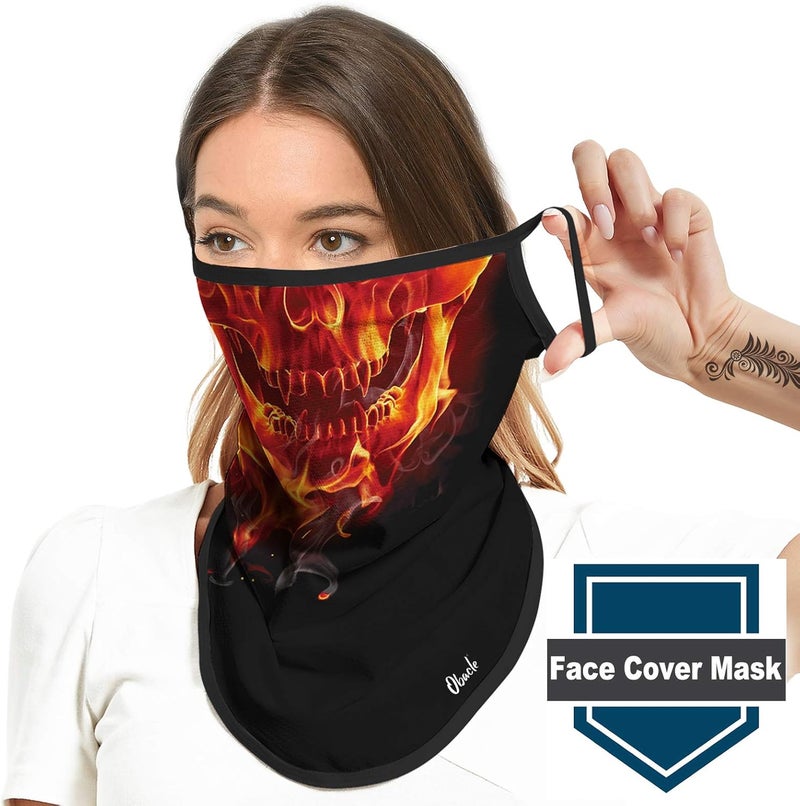 Obacle Bandana Face Mask with Ear Loops Neck Gaiter Face Mask Scarf Face Cover for Men Women - Image 5